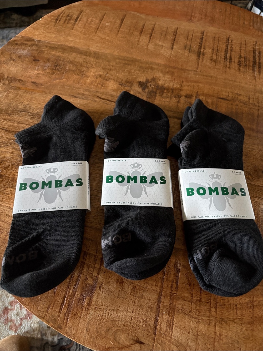 Bombas Black Ankle Athletic Socks - 3 Pack